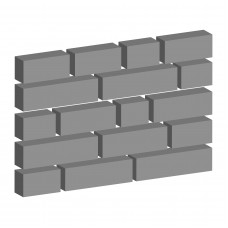 Muro de divisão de terreno 2,6 m/alt